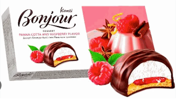 Bonjour, Dessert Cookies W/Panna Cotta & Raspberry Flavor - 232g