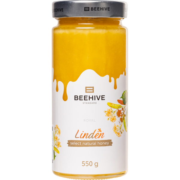 Beehive Linden Honey Glass Jar, 550g image