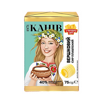 Kaniv Vershkovy Processed Cheese 40%, 75g image