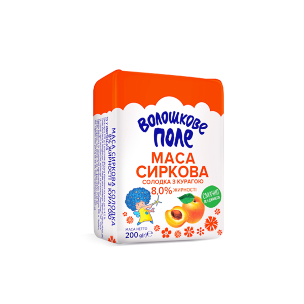 Voloshkove Pole Dried Apricot Tvorog Dessert, 200g image