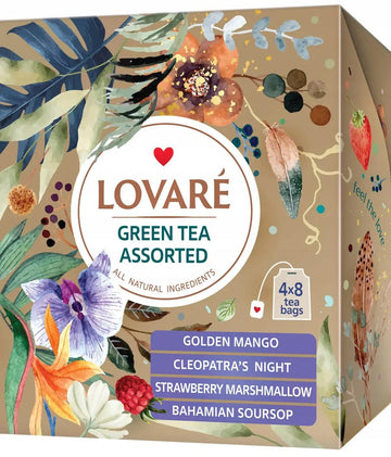 Lovare Assorted Green Tea Bags , 64g