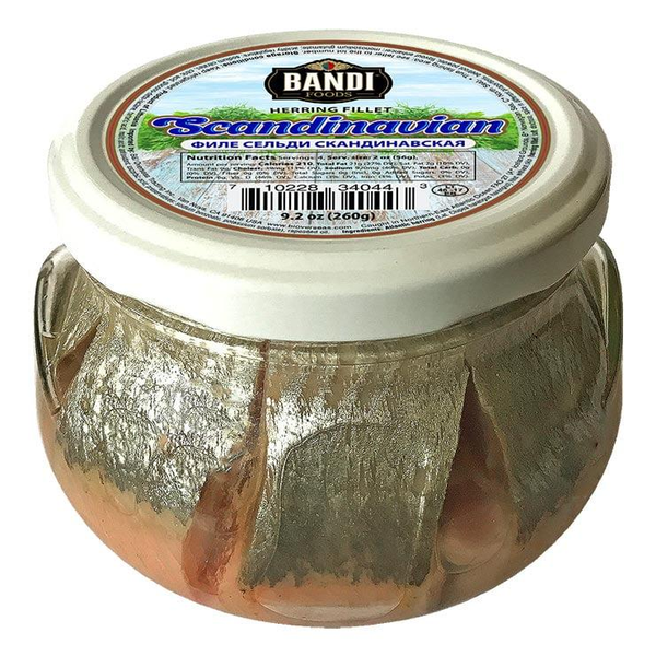 Scandinavian Herring Fillets in Oil Glass Jar, 260g image