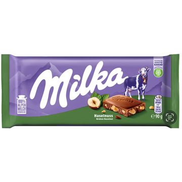 Milka Whole Nuts Chocolate Bar, 95g image
