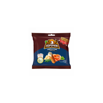 Tri Korochki Salmon, Cheese & Tartar Sukhariki, 85g image