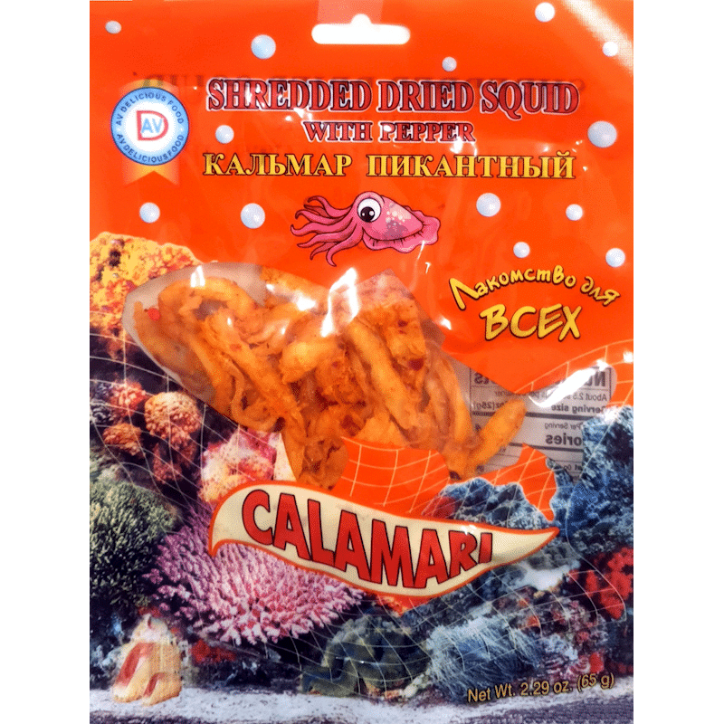Shredded Dried Calamari with Pepper, 65g image