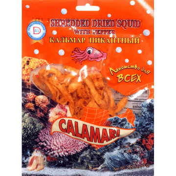 Shredded Dried Calamari with Pepper, 65g image