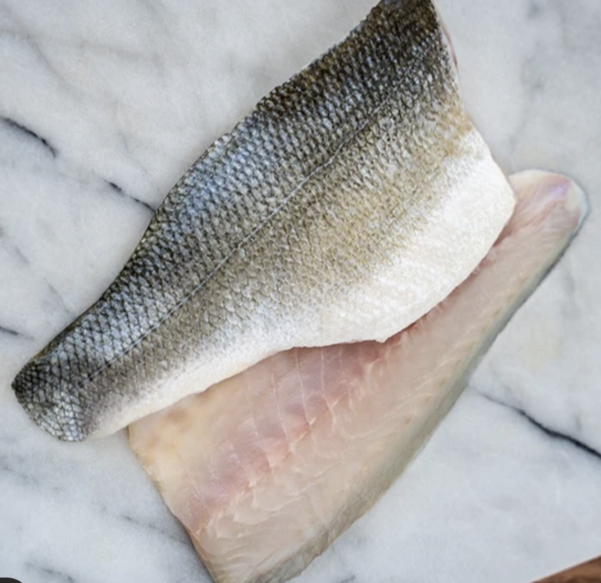 Fish Fillet Branzino Sea Bass size 600-800 skin on, per lb image