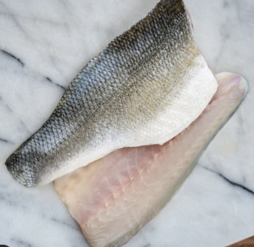Fish Fillet Branzino Sea Bass size 600-800 skin on, per lb image