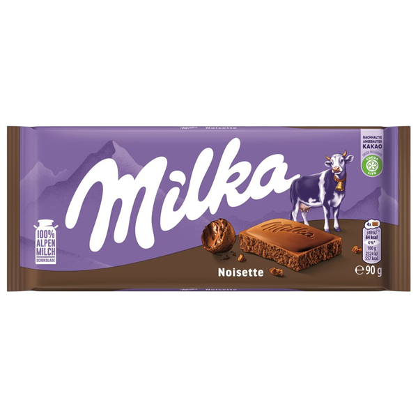 Milka Noisette Chocolate Bar, 90g image
