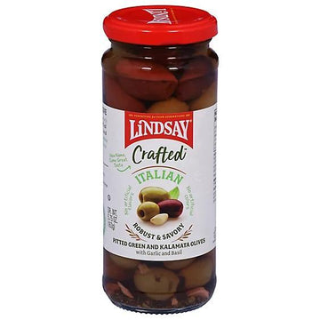 Lindsay Italian Green & Black Pitted Olives, 163g