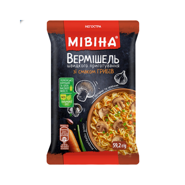 Mivina Mushroom Noodle Soup, 60g image
