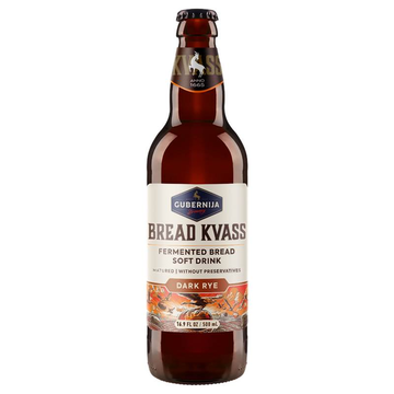 Gubernia Fermented Bread Kvass Glass Bottle, 500ml image
