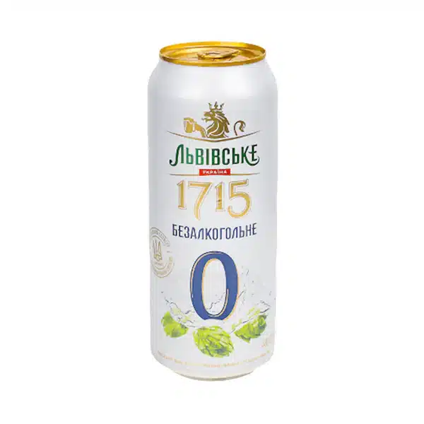 Lvivske Non-Alcoholic Beer Can, 480ml image