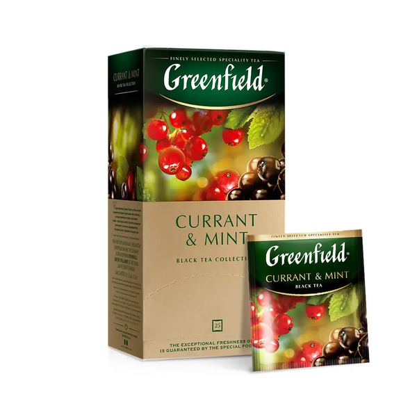 Greenfield Black Currant & Mint Black Tea Bags, 25 bags image