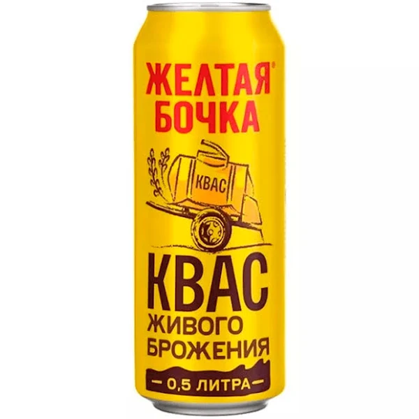 Zheltaya Bochka Kvass Can, 500ml image