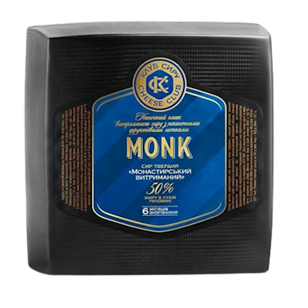 Cheese Club Monastyrskiy Cheese Chunk, Prepacked image