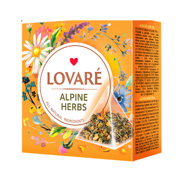 Lovare Alpine Herbs Pyramid Tea Bags, 15 x 2g image