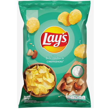 Lay's Mushroom & Sour Cream Potato Chips, 120g image
