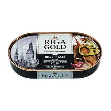 Riga Gold Smoked Sprats in Oil, 190g