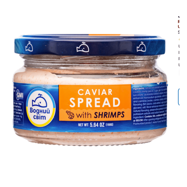 Vodniy Svit Shrimp Caviar Spread, 160g image