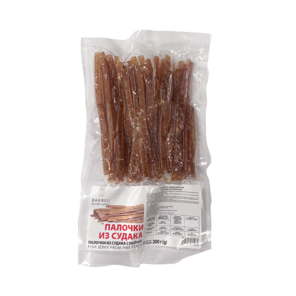 Bakreu Dried Pike Perch Jerky (Sudak), 200g image