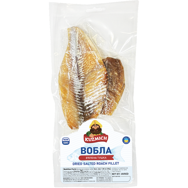 Kuzmich Dried Vobla Tushka Vacuum Pack, Each image