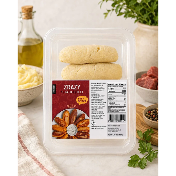 LetMeCook Frozen Potato Zrazy with Meat, Prepacked image