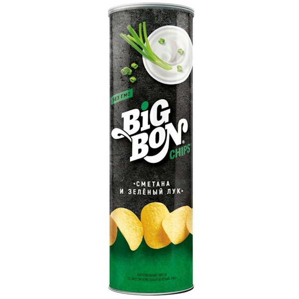 BigBon TUBA Sour Cream & Onion Potato Chips, 130g image