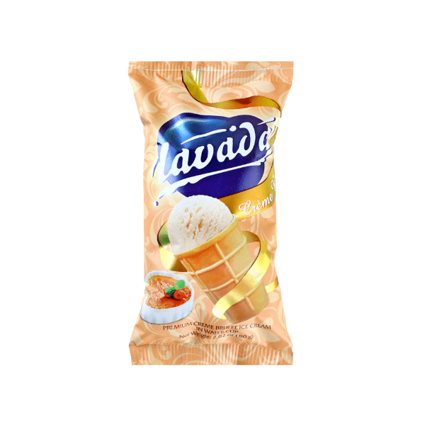 Lavada Premium Creme Brulee Ice Cream Wafer Cup, 80g image