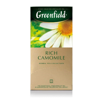 Greenfield Rich Camomile Black Tea Bags, 25 bags