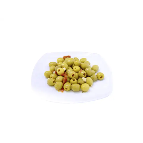 Ole Olives Pitted Green Olives with Tomato Recipe, 350g image