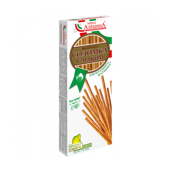 Poppy Seed Solomka Breadsticks For Brother Natural, 200g image
