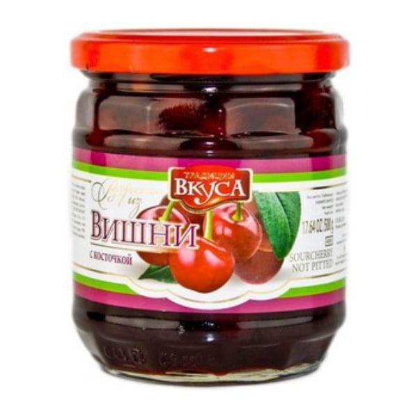 Tradicii Vkusa Sour Cherry Preserve Pitted, 500g image
