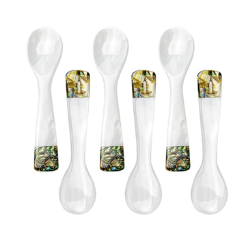 Mother of Pearl Caviar Spoon Green Abalone, 3.5in image