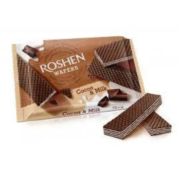 Roshen Cocoa & Milk Wafers, 216g image