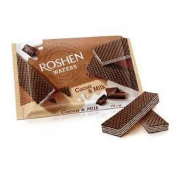 Roshen Cocoa & Milk Wafers, 216g image