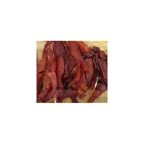 Fish Delights Salmon Fish Jerky Spicy Lightly Salted, Bulk 8 oz image