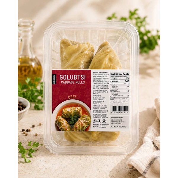 LetMeCook Golubtsi Cabbage Rolls with Beef & Veal, Prepacked image