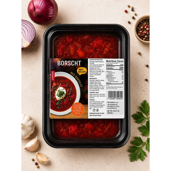 LetMeCook Red Borscht, Microwave Ready, Prepacked image