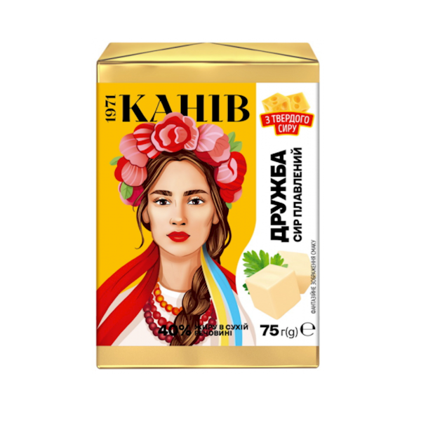 Kaniv Druzhba Processed Cheese 40%, 75g image