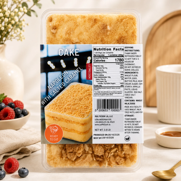 LetMeCook Napoleon Cake with Salted Caramel, 408g image