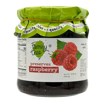 Family Tree Raspberry Preserves, 560g