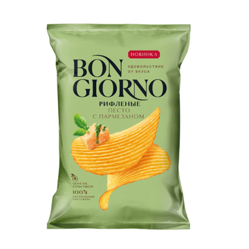 Bon Giorno Pesto & Parmesan Potato Chips, 80g image