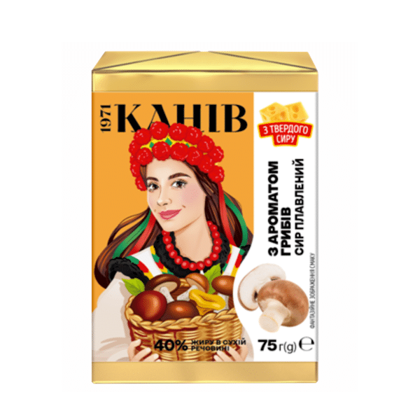 Kaniv Mushroom Processed Cheese 40%, 75g image