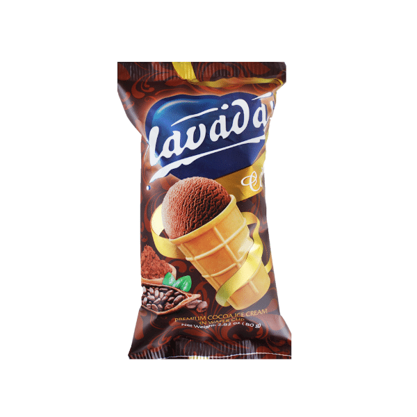 Lavada Premium Cocoa Ice Cream Wafer Cup, 80g image