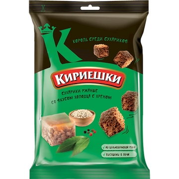 Kirieshki Horseradish & Holodets Sauce Suhariki Croutons, 85g image