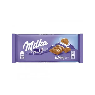 Milka Alpine Milk Bubbly Chocolate Bar, 90g image