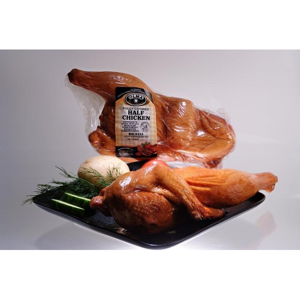 Olma Smoked Chicken Halves Vacuum Pack, Prepacked image
