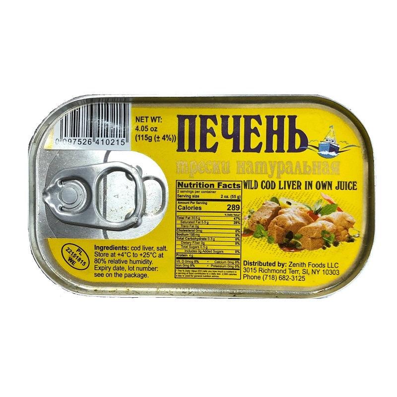 Natural Cod Liver, 115g image