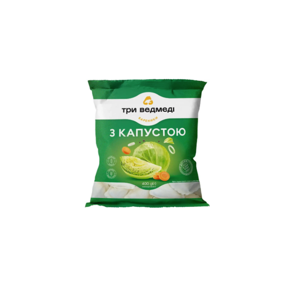 Three Bears Cabbage Vareniki (Pierogi), 400g image